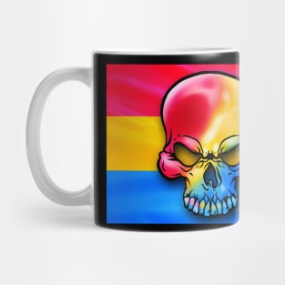 Pansexual Pride Skull and Flag Mug